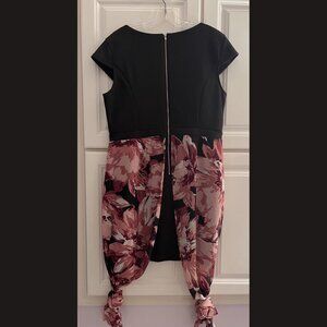 Sami & Jo Women’s Dress Size XL Black White Print Knee Length Casual